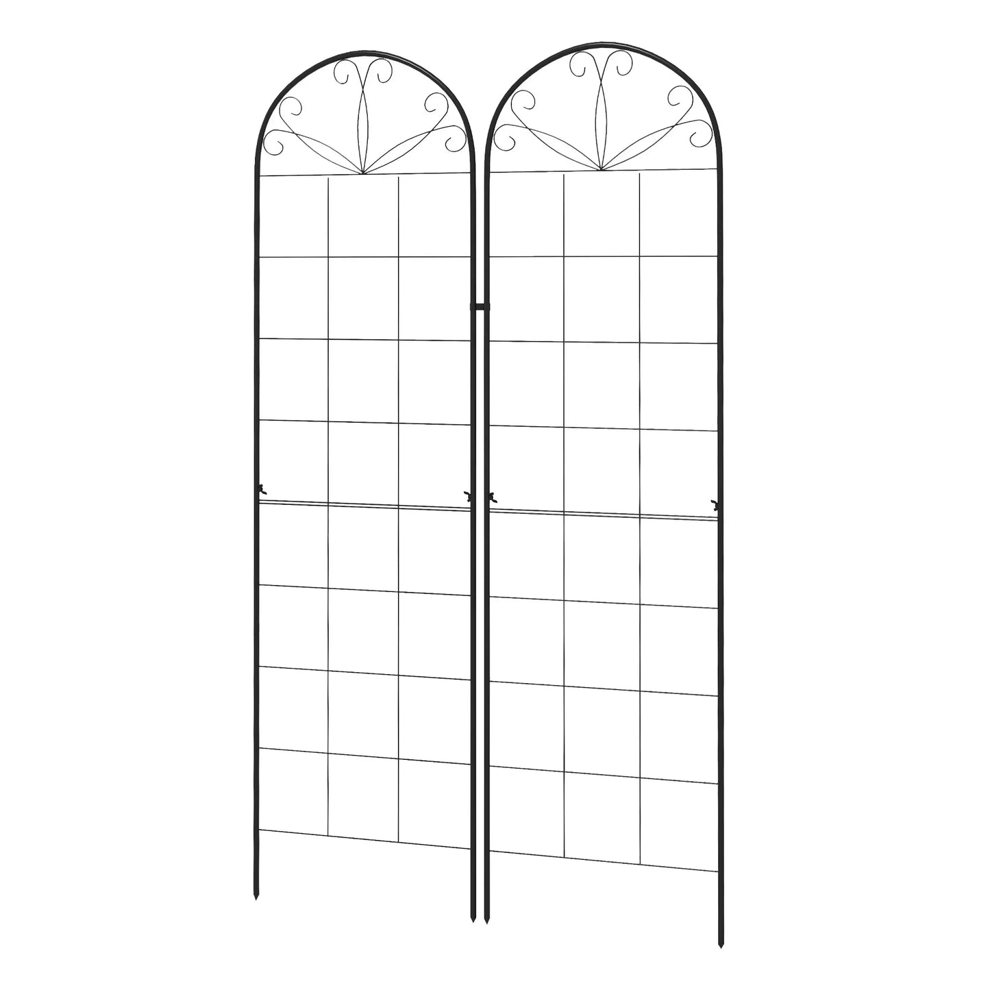2 Pcs Metal Garden Trellis, Outdoor Plant Support for Climbing Plants Plant Stands at Gallery Canada