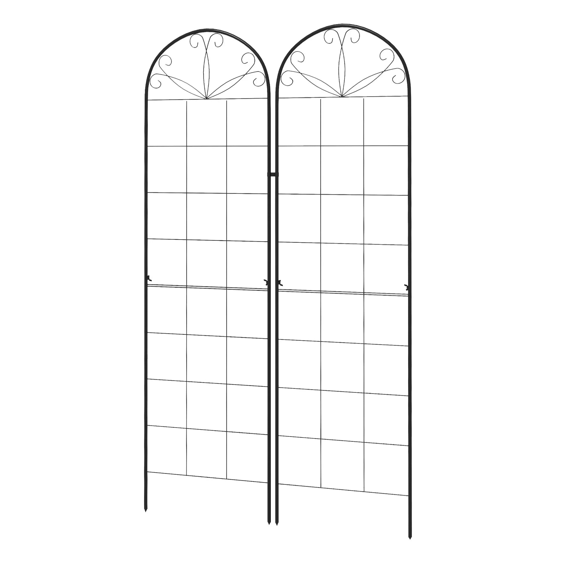 2 Pcs Metal Garden Trellis, Outdoor Plant Support for Climbing Plants Plant Stands at Gallery Canada