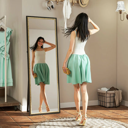 Full Length Mirror, 64" x 21", Dual-Tone Frame, Black Full Length Mirrors at Gallery Canada