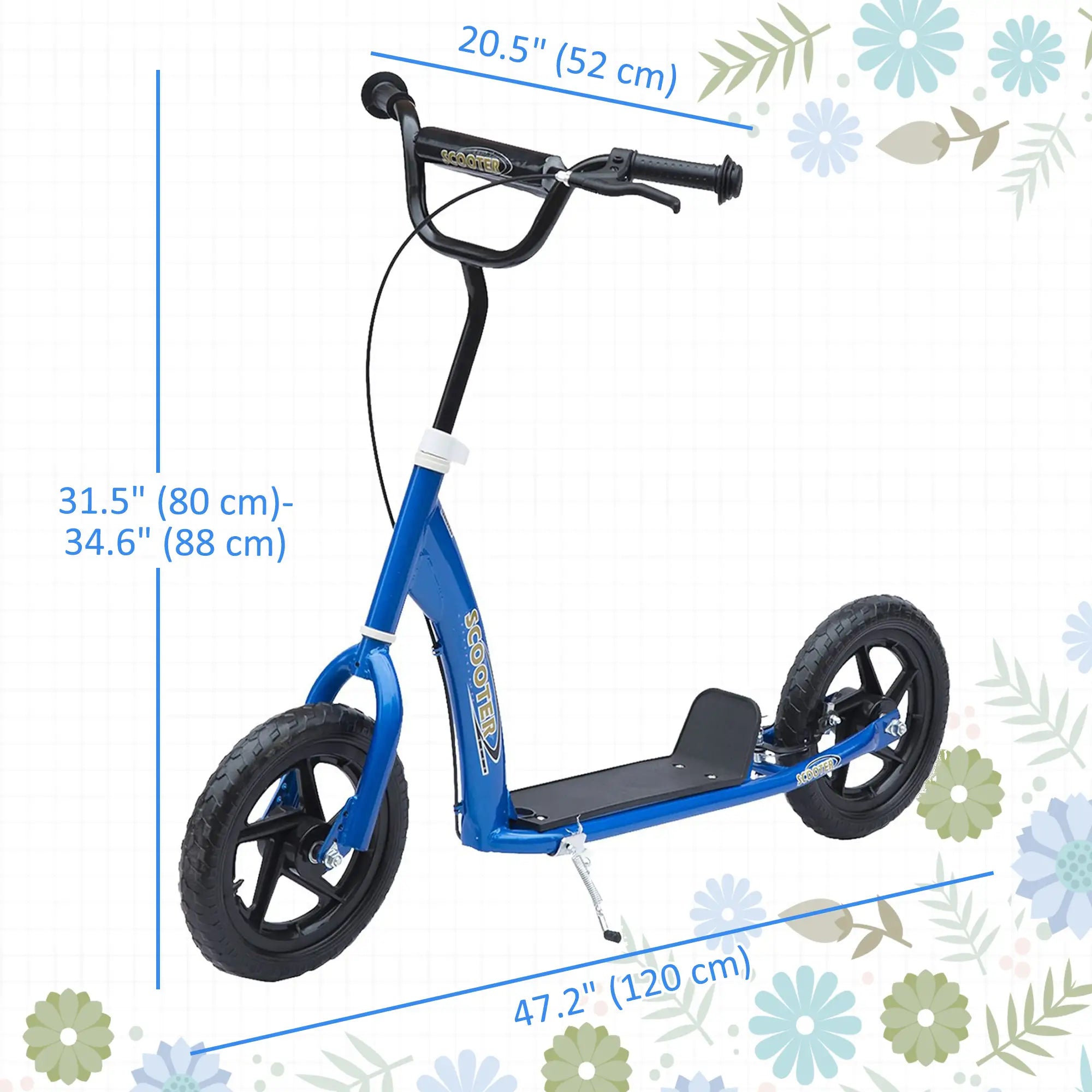 Kids Scooter Bike, 12'' Tire, for 5-12 Year Old, Blue Scooters at Gallery Canada