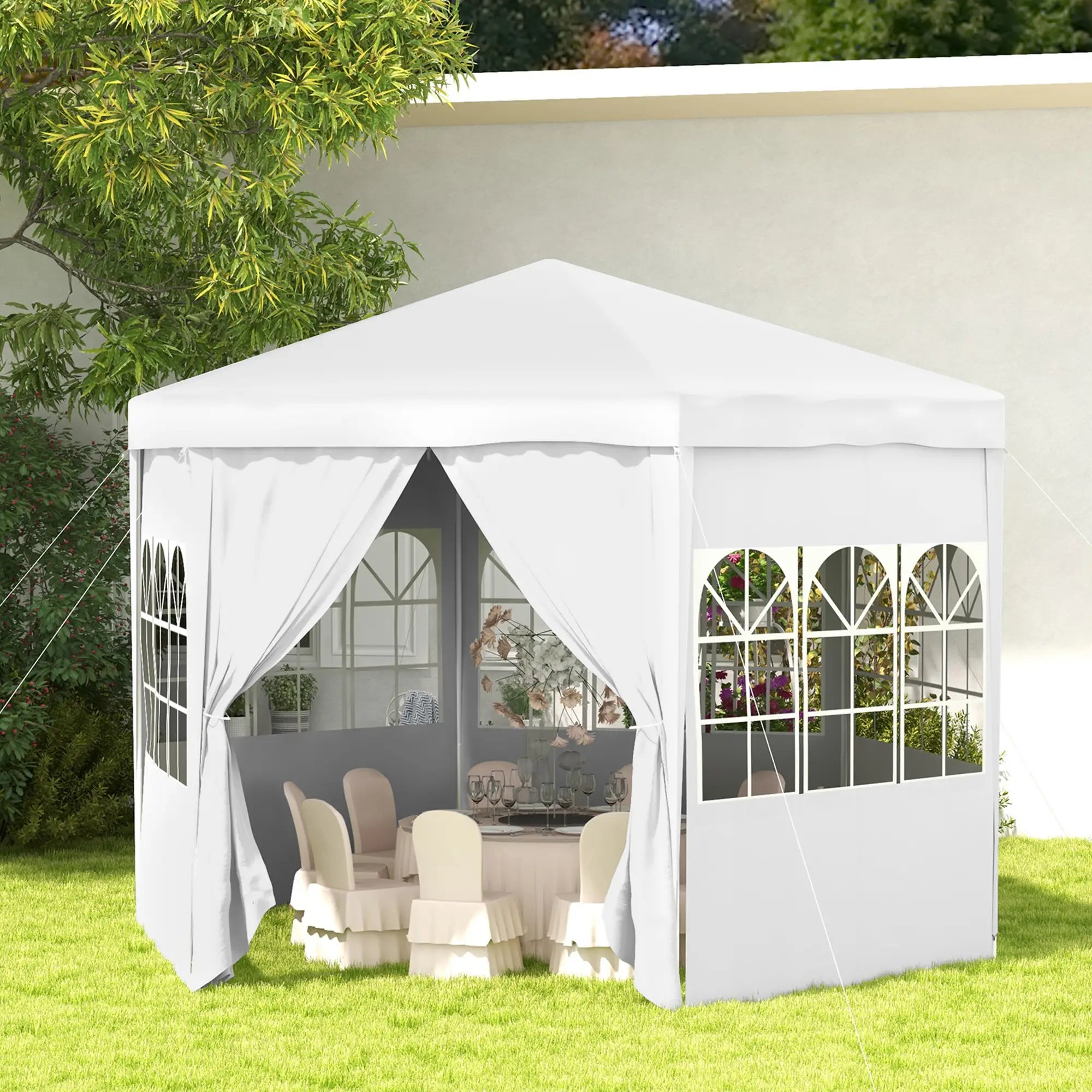 13 ft Waterproof Party Tent, 6 Removable Side Walls, Outdoor Canopy Canopy Tents at Gallery Canada