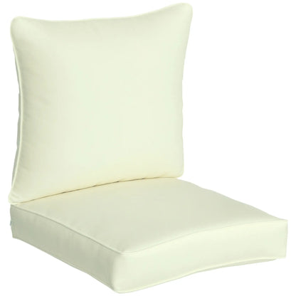 Outsunny Patio Chair Cushions with Back Cushion, Cream White Patio Chair Cushions Polyester, Foam at Gallery Canada