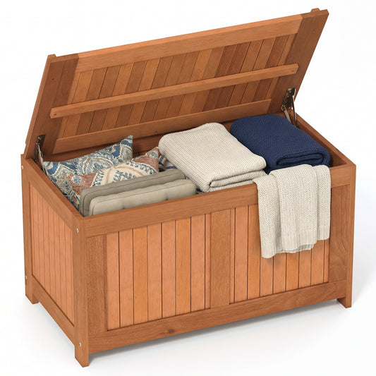 58 Gallon 3-in-1 Patio Wood Deck Box, Flip Top Cushion Storage Sheds & Outdoor Storage Options at Gallery Canada