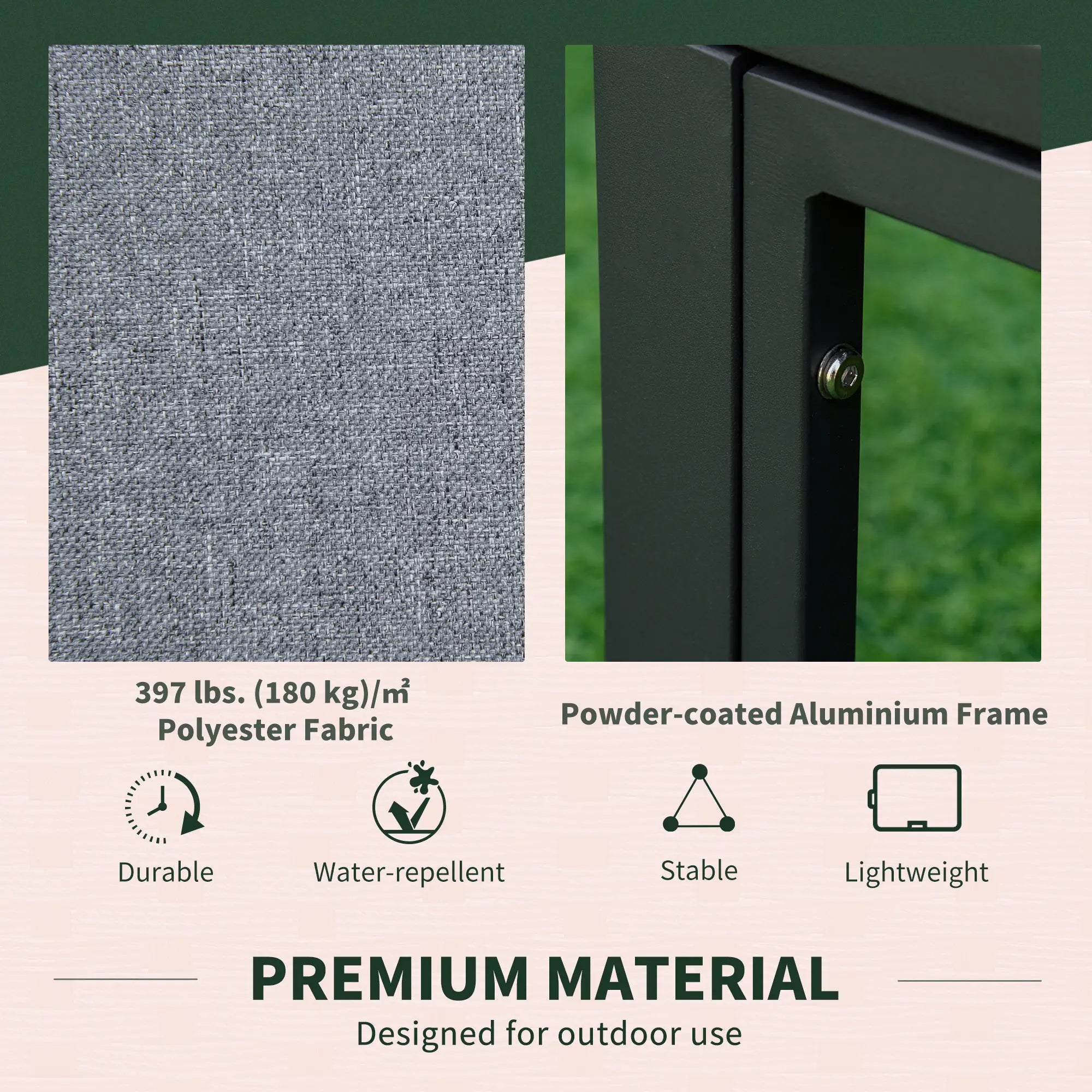 6 Piece Patio Furniture Set, Sectional Outdoor Daybed, Aluminum Frame, Grey Patio Furniture Sets at Gallery Canada