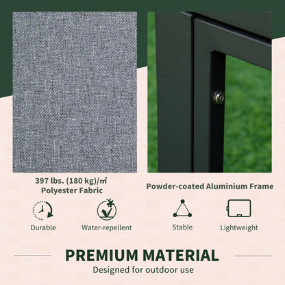 6 Piece Patio Furniture Set, Sectional Outdoor Daybed, Aluminum Frame, Grey Patio Furniture Sets at Gallery Canada