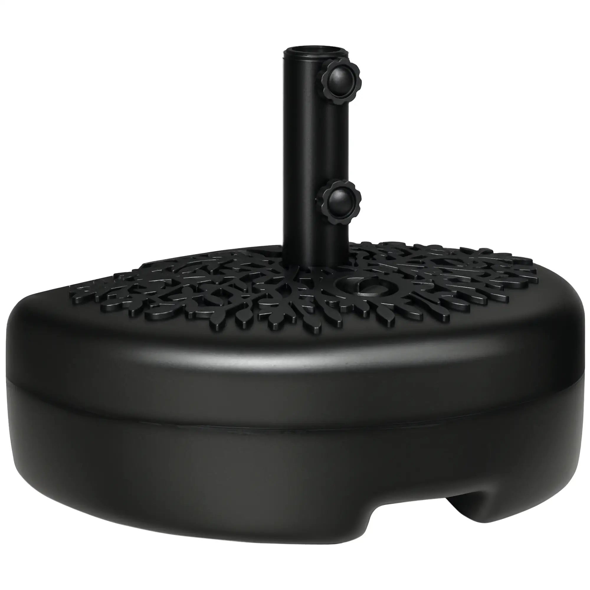 Half Round Umbrella Base, 40lb Water or 46lb Sand, Black Umbrella Bases Black at Gallery Canada