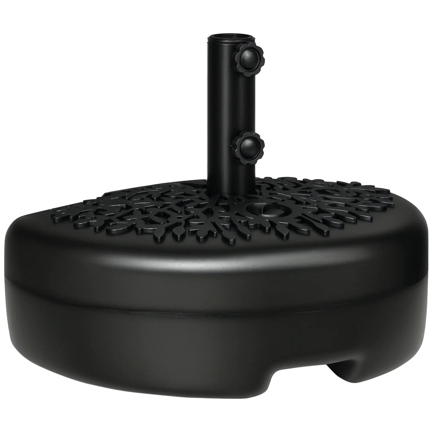 Half Round Umbrella Base, 40lb Water or 46lb Sand, Black Umbrella Bases Black at Gallery Canada