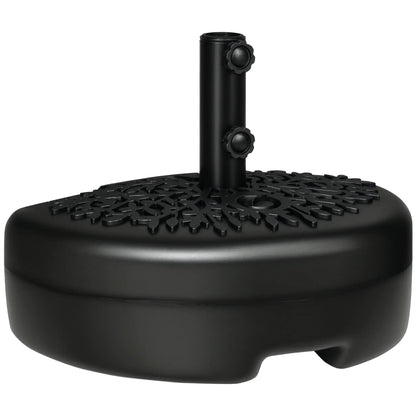Half Round Umbrella Base, 40lb Water or 46lb Sand, Black Umbrella Bases Black at Gallery Canada