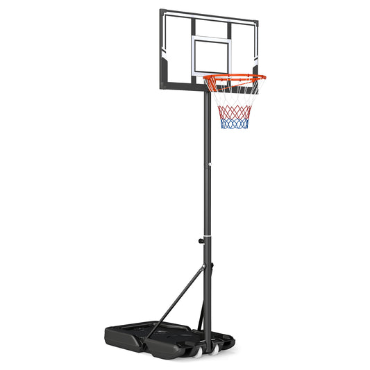 Portable Basketball Hoop, Adjustable 3.3-10 Feet, Black Sport Equipments Black at Gallery Canada