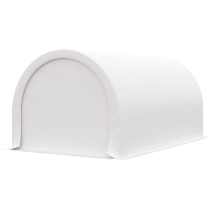 10' x 16' Heavy Duty Carport Tent, PE Cover, White Car Shelters White at Gallery Canada