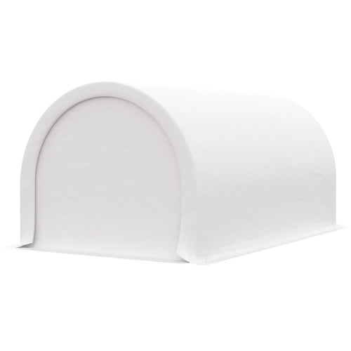 10' x 16' Heavy Duty Carport Tent, PE Cover, White