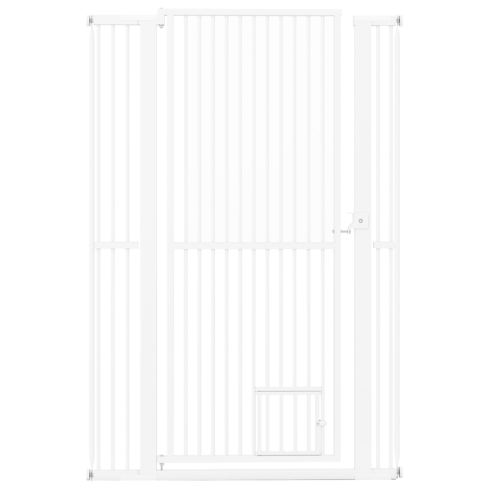 59” Extra Tall Pet Gate Heavy-Duty Metal Cat Gate with Wide Opening, White Pet Gate at Gallery Canada