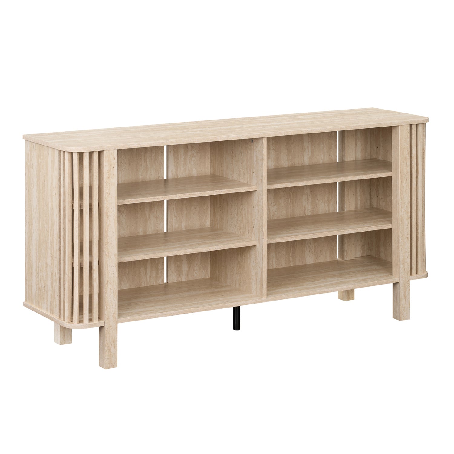 59 Inch TV Stand, Adjustable Shelves, Natural Entertainment Centers & TV Stands at Gallery Canada