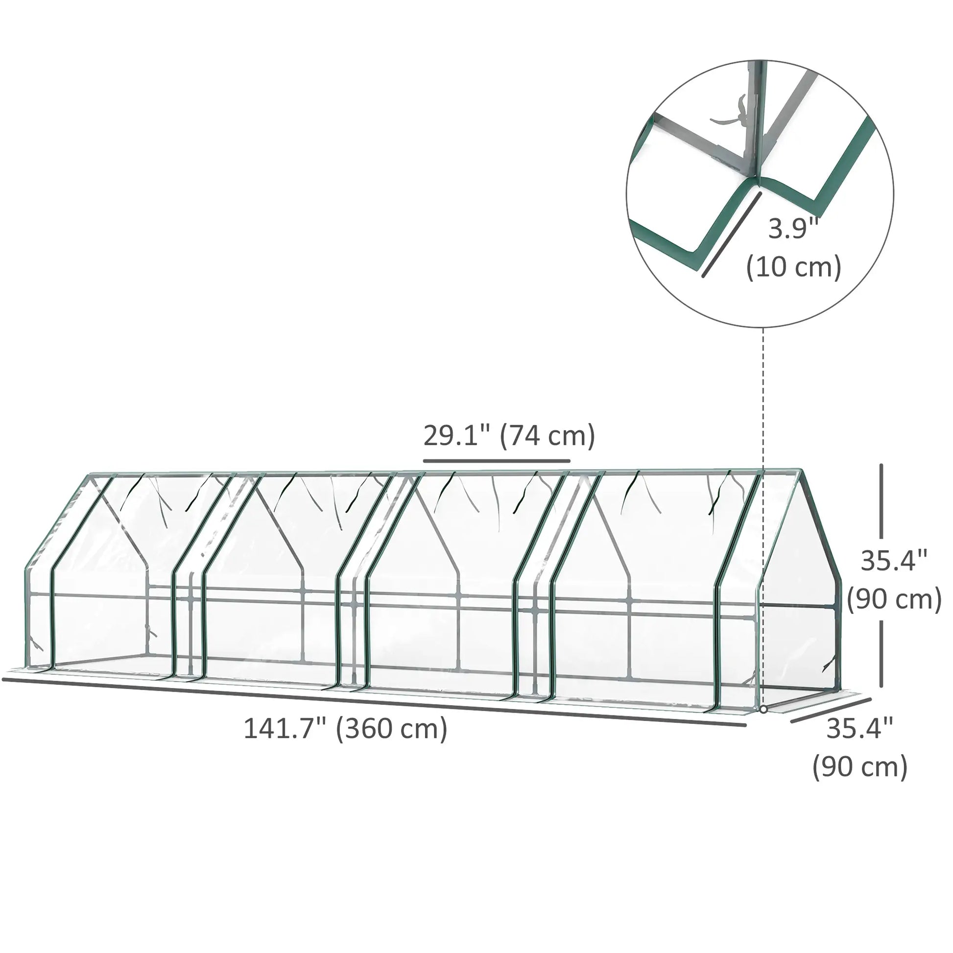 Portable Mini Greenhouse, Growing Tent, w/ Zippered Doors, Clear Greenhouses at Gallery Canada