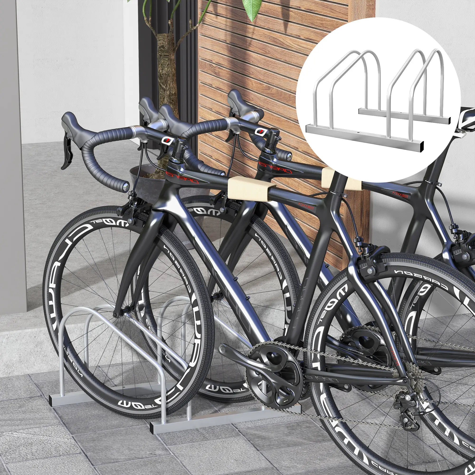 Adjustable 2-Bike Rack, Steel Stand, Garage Organizer, Silver Bike Parking Stands at Gallery Canada