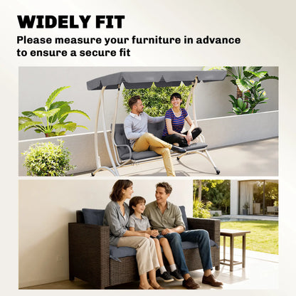 3 Seater Outdoor Seat Pads Bench Swing Cushions, Dark Grey Patio Chair Cushions at Gallery Canada