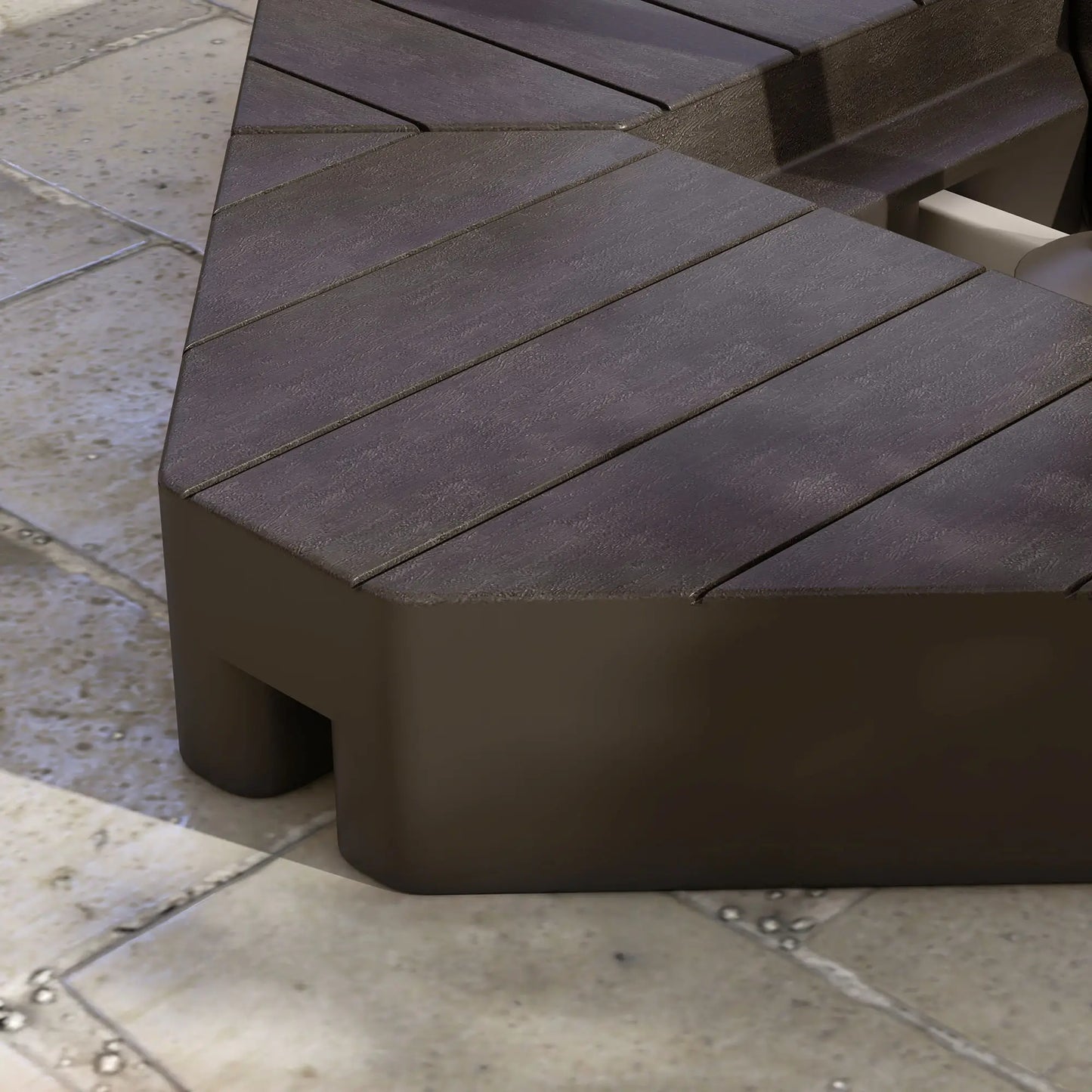 Offset Umbrella Base, 132 lb. Water or 176 lb. Sand, Brown Umbrella Bases at Gallery Canada