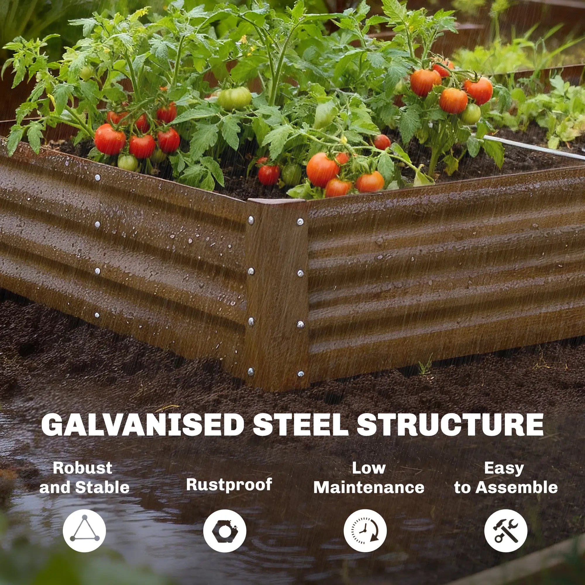 6 x 3 x 1ft Galvanized Raised Garden Bed, Reinforced Outdoor Planter Box Galvanized Planter Boxes at Gallery Canada