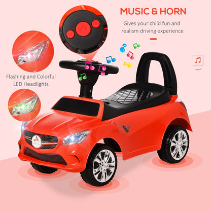 Voiture à pousser pour enfants, jouet de glisse au pied, rouge
