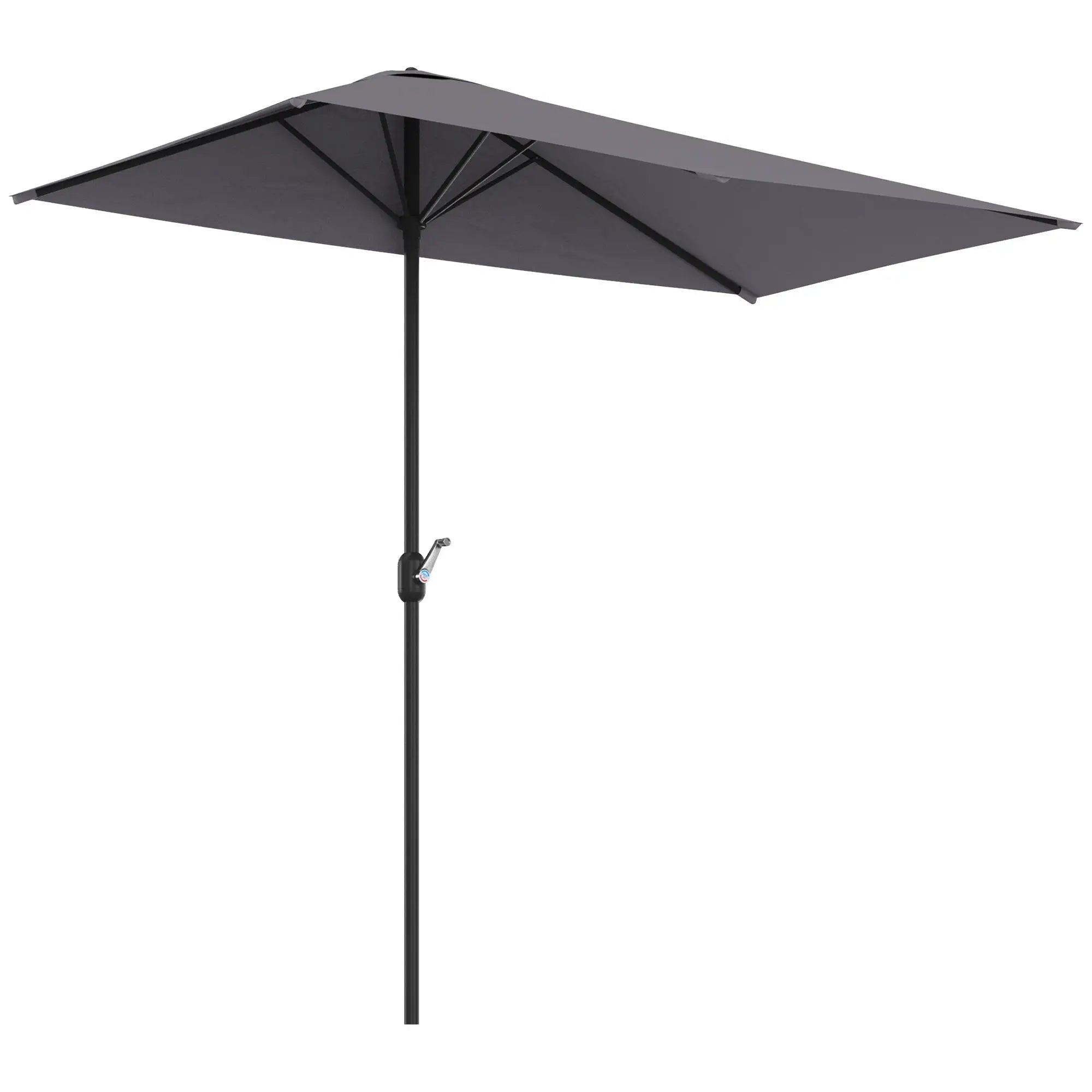 8ft Half Round Umbrella, Outdoor Patio Sun Shade, 5 Ribs Sun Umbrellas at Gallery Canada