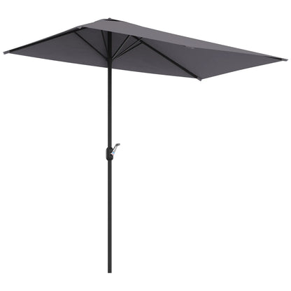 8ft Half Round Umbrella, Outdoor Patio Sun Shade, 5 Ribs Sun Umbrellas at Gallery Canada