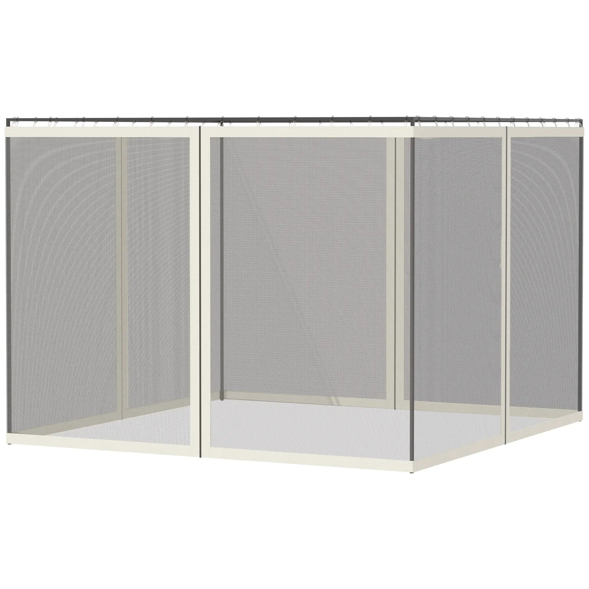 Mosquito Netting For Gazebo, 10' x 13', Black Screen Walls With Zippers, Black Gazebo Sidewalls Black, White at Gallery Canada