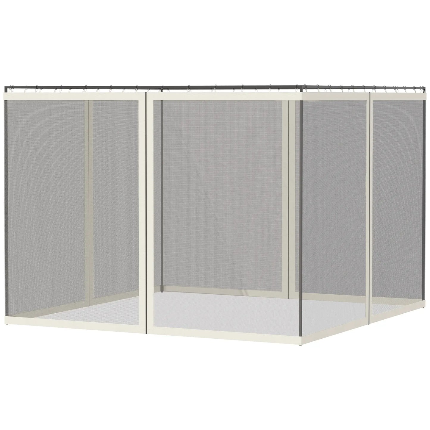 Mosquito Netting For Gazebo, 10' x 13', Black Screen Walls With Zippers, Black Gazebo Sidewalls Black, White at Gallery Canada