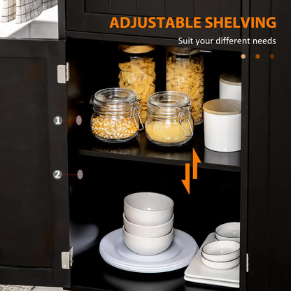 Rolling Kitchen Island with Storage, Utility Kitchen Island Cart with Drawer, Cabinets, Towel Rack and Rubber Wood Top Kitchen Islands & Kitchen Carts at Gallery Canada