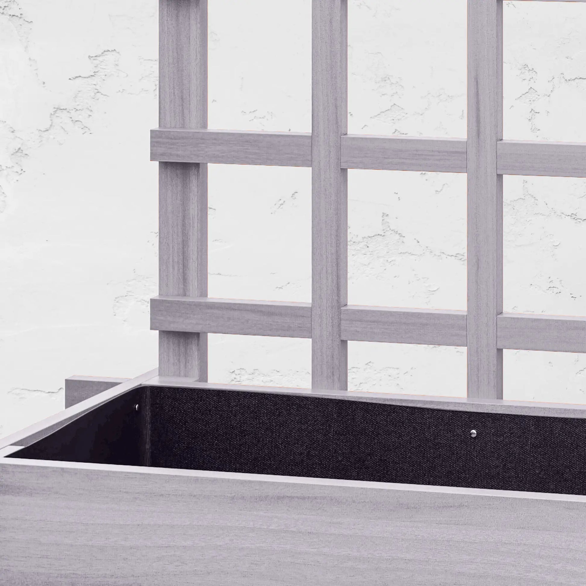 Wooden Elevated Planter Box with Trellis, 3 Tier Raised Garden Bed, Grey Raised Garden Beds at Gallery Canada