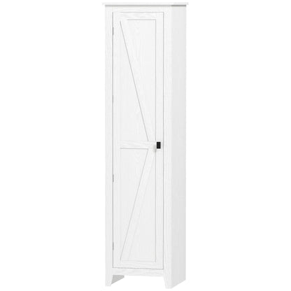 67 Farmhouse Kitchen Pantry Cabinet, Adjustable Shelves, White Kitchen Pantry Cabinets White Wood Grain at Gallery Canada