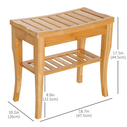 20" Bamboo Shower Bench, Bathroom Stool, Spa Bath Seat Bath Chairs at Gallery Canada