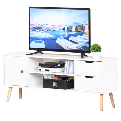 TV Stand for 50" TVs, Cabinet with Shelves, Drawers, White TV Stands at Gallery Canada