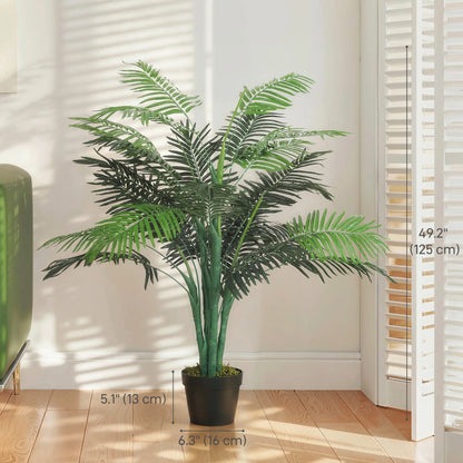 4FT Artificial Palm Tree Set Of 2, Faux Tropical Plant In Pot, Green Artificial Trees at Gallery Canada