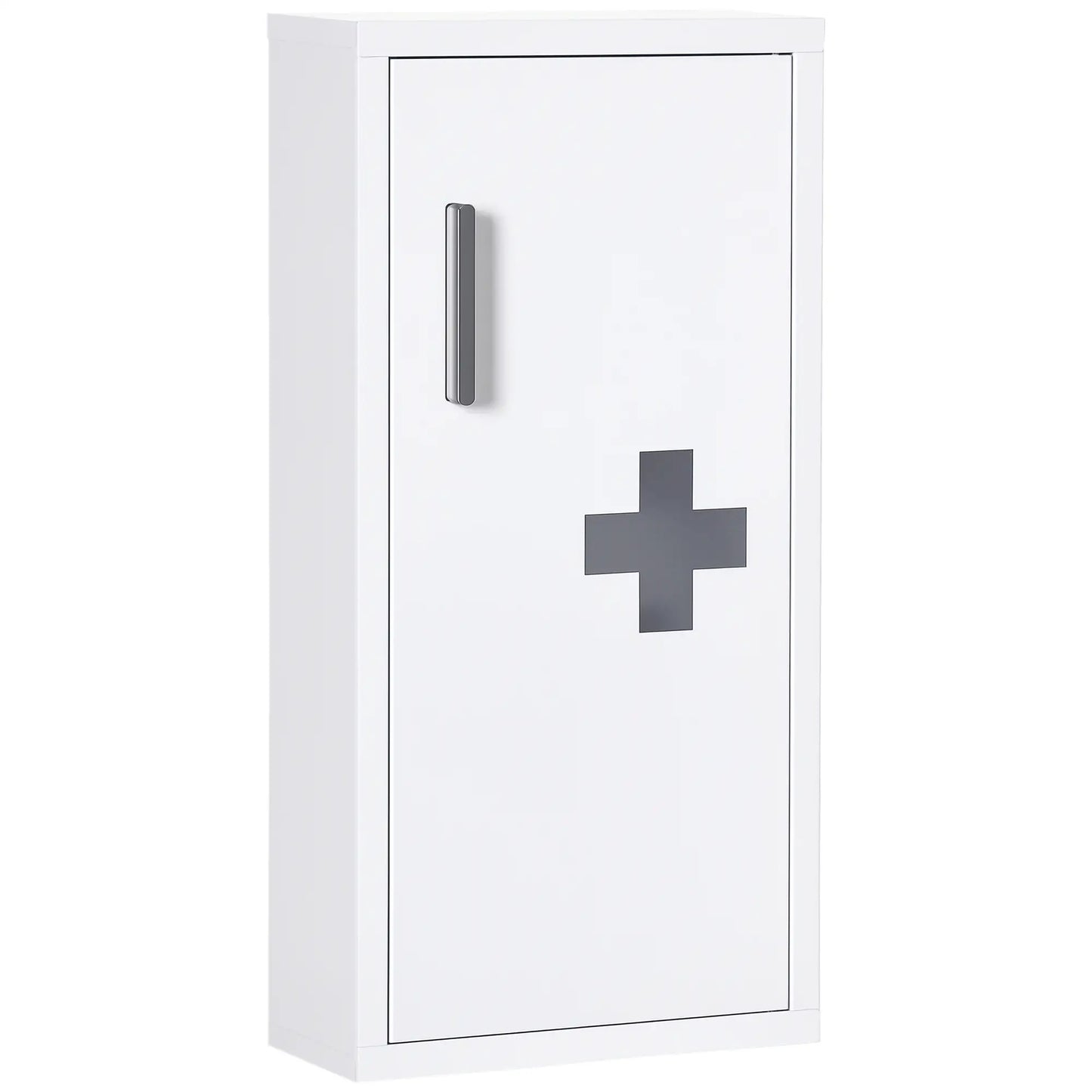 Wall Mount Medicine Cabinet, 2 Shelves, Steel Frame, Magnetic Door, White Mirror Medicine Cabinets White at Gallery Canada
