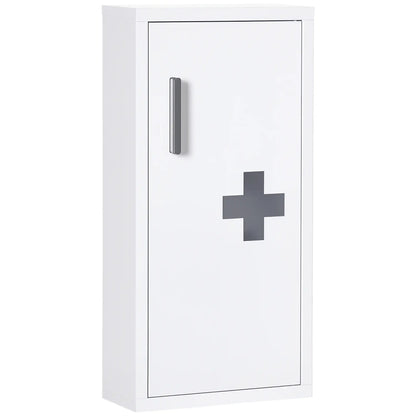 Wall Mount Medicine Cabinet, 2 Shelves, Steel Frame, Magnetic Door, White Mirror Medicine Cabinets White at Gallery Canada