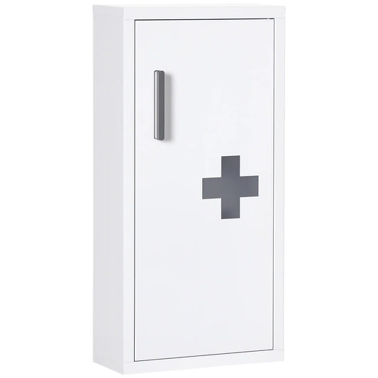 Wall Mount Medicine Cabinet, 2 Shelves, Steel Frame, Magnetic Door, White Mirror Medicine Cabinets White at Gallery Canada