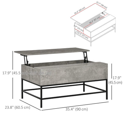Lift Top Coffee Table, Hidden Storage, Living Room, Grey Coffee Tables at Gallery Canada