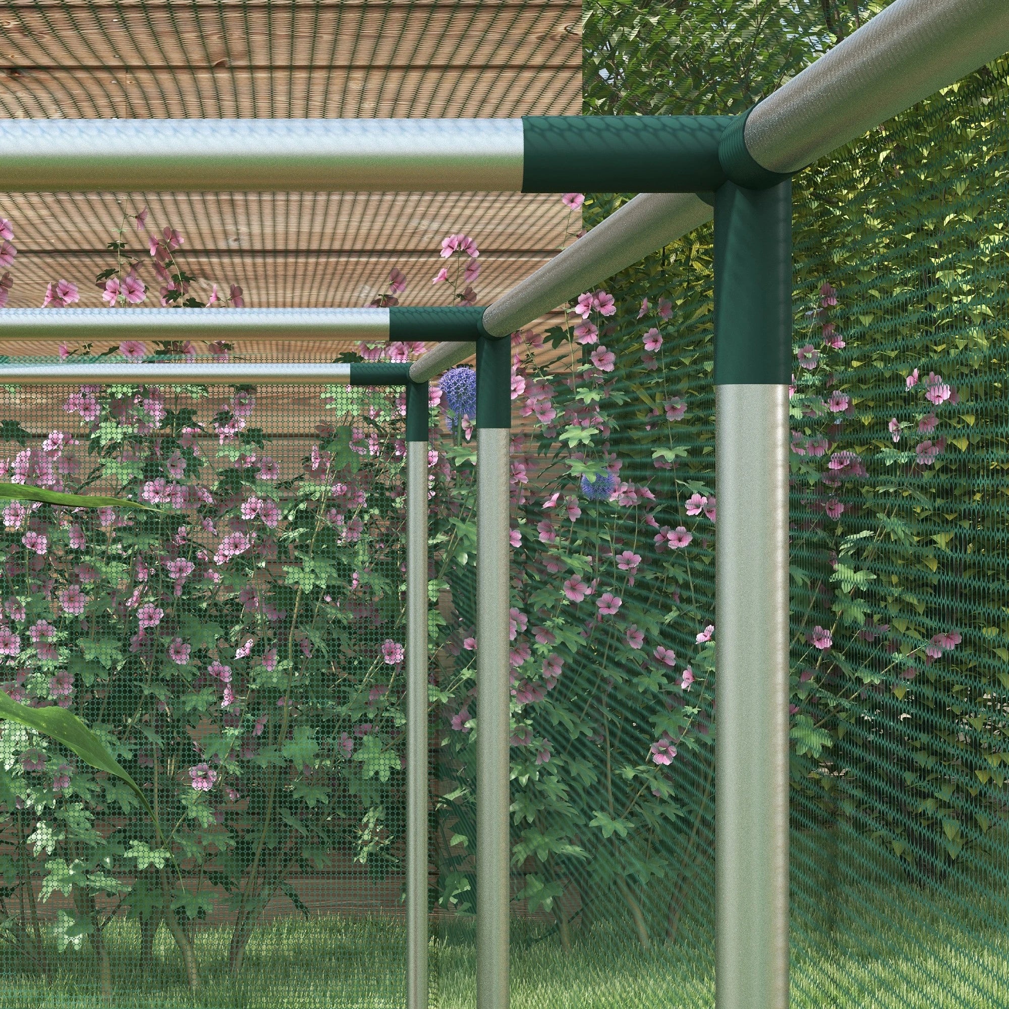 Galvanized Steel Crop Cage, Plant Protection Tent, 12' x 4', Green Walk In Greenhouses at Gallery Canada