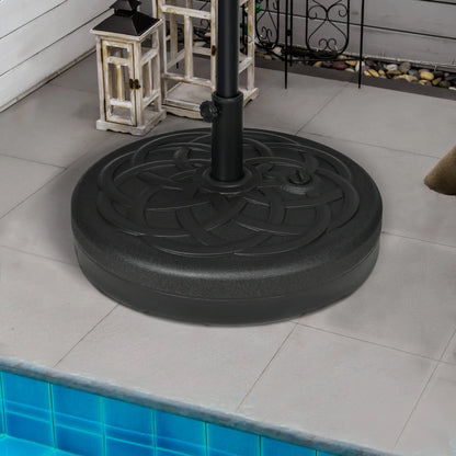 77 lb Heavy Duty Patio Umbrella Base, 22" Round, Black Umbrella Bases at Gallery Canada