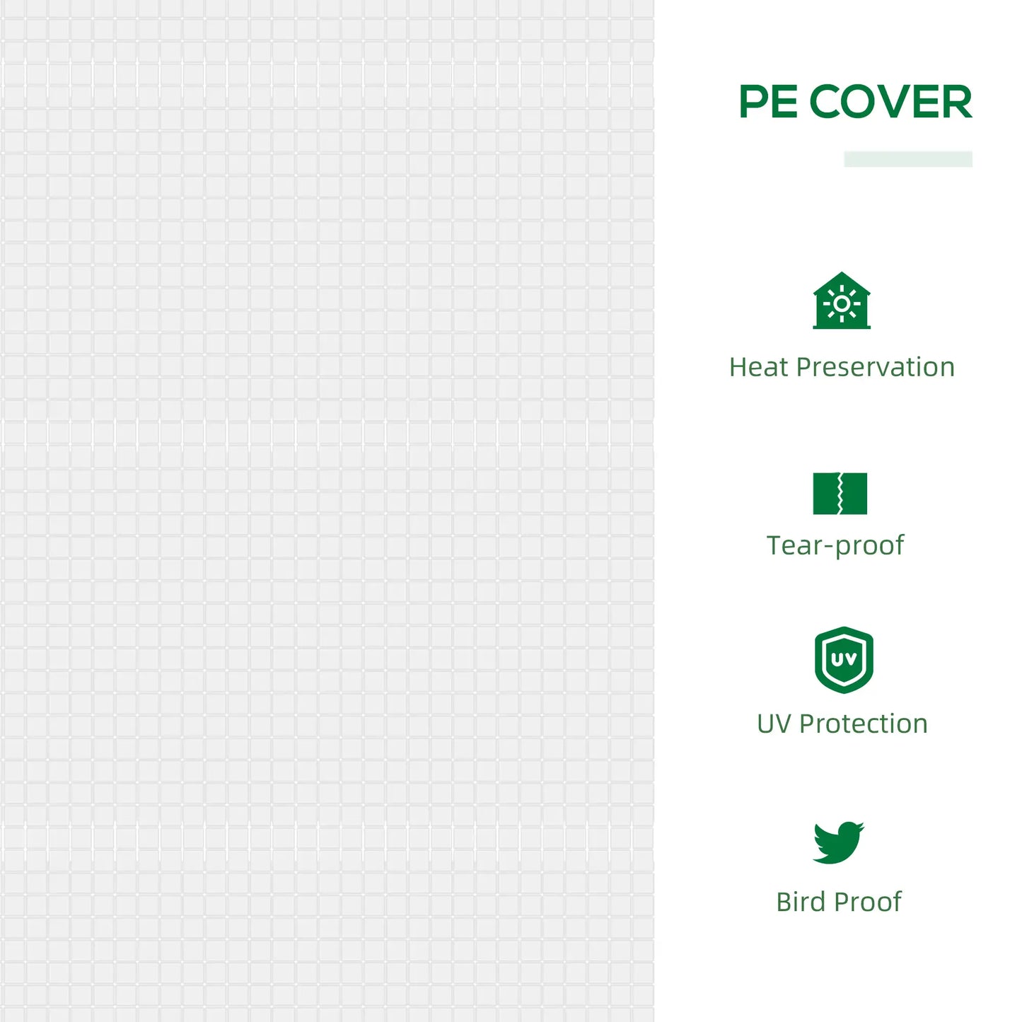 47" x 24" x 24" Mini Tunnel Greenhouse, Steel Frame, PE Cover, White Mini Greenhouses at Gallery Canada