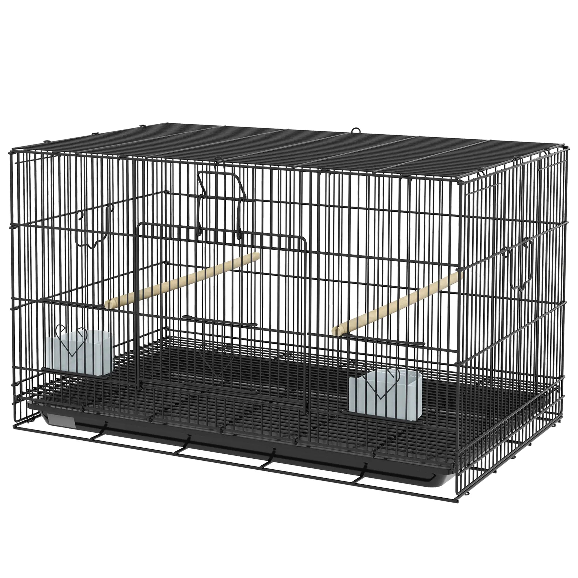 Lovebird, Finch Budgie Cage, Removable Tray, Wooden Perches, 30