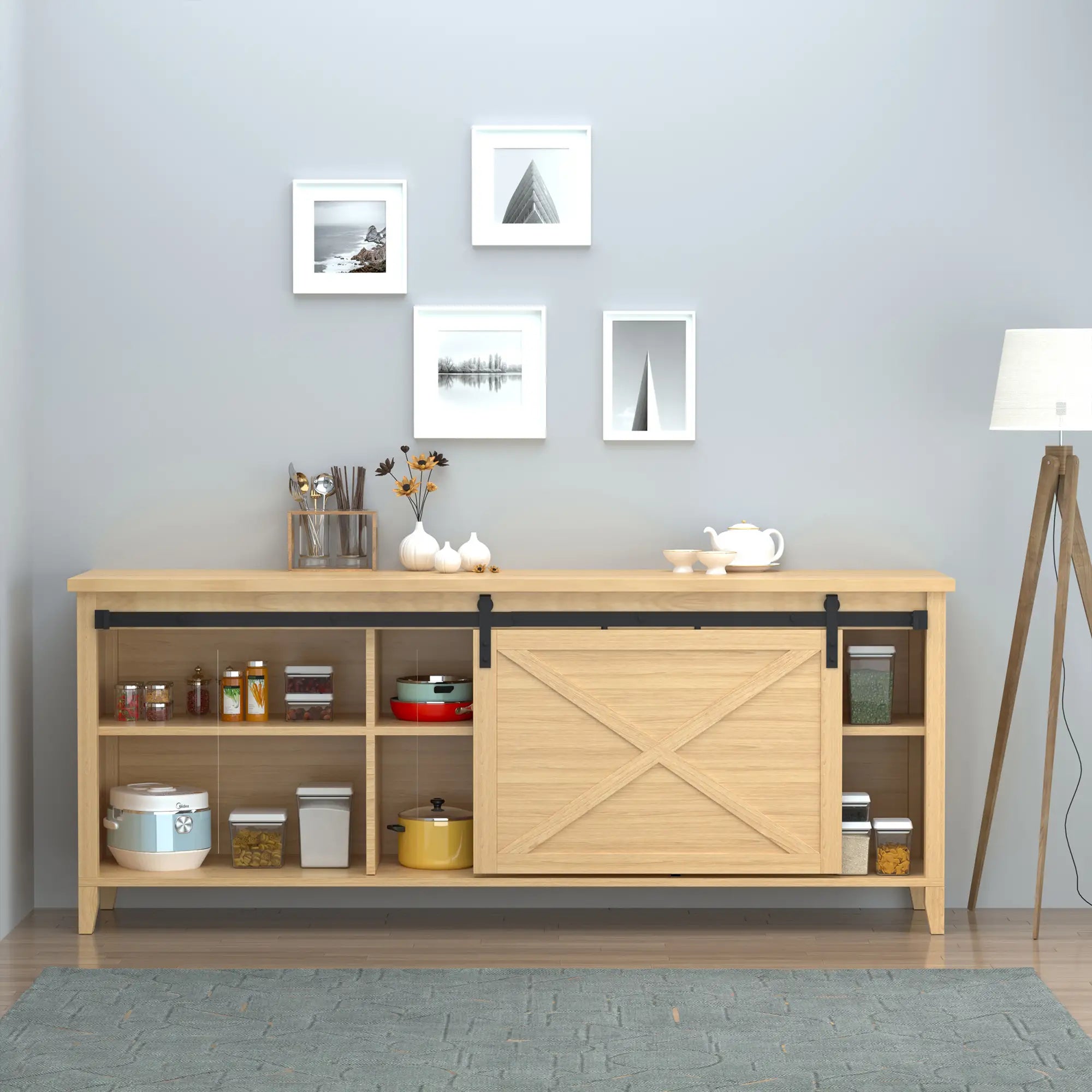 6FT Mini Barn Door Hardware Kit, 19.7