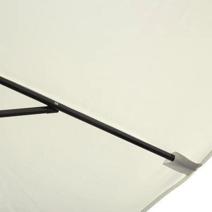 6.5x10ft Rectangle Aluminum Patio Umbrella, Outdoor Sunshade Canopy, Cream White Sun Umbrellas at Gallery Canada