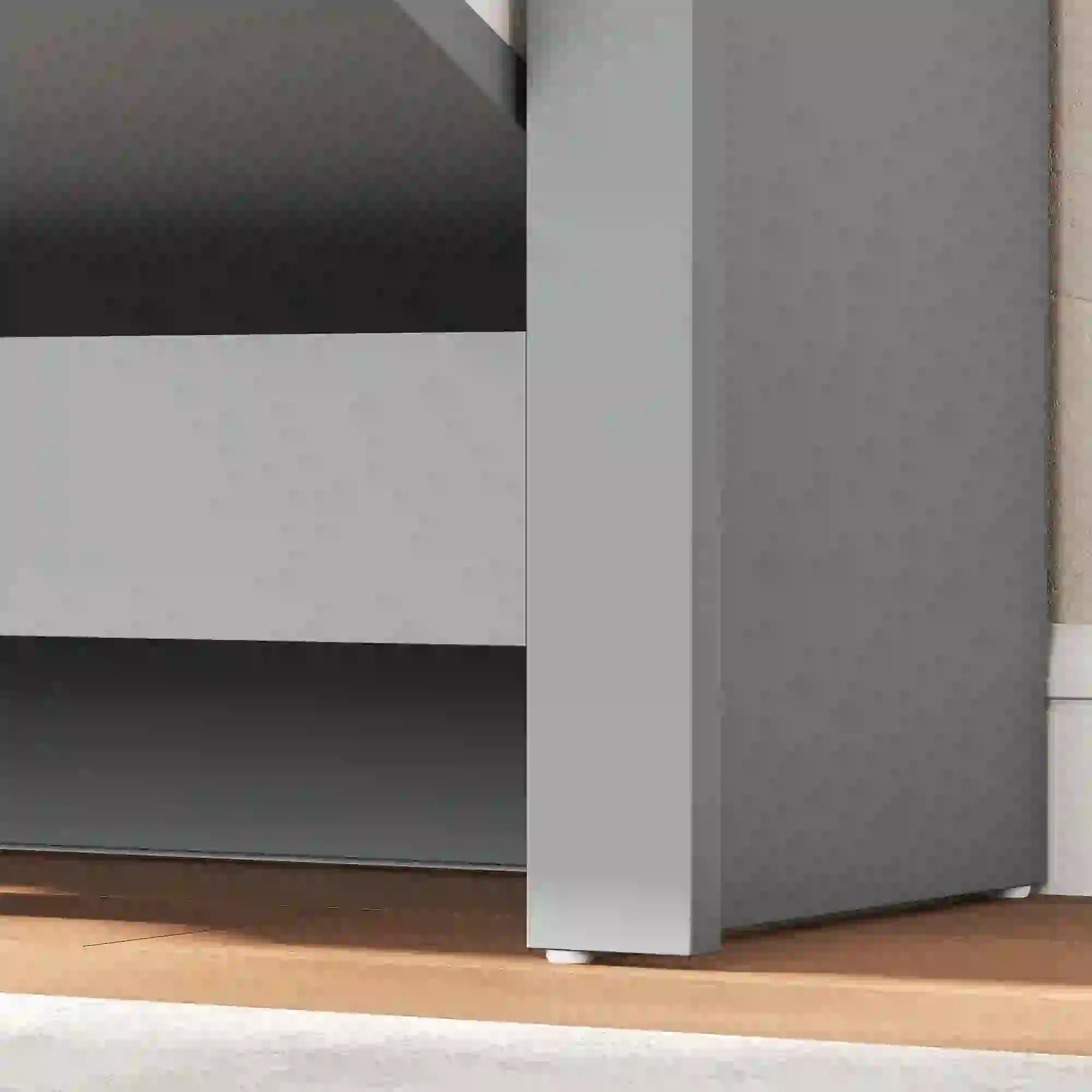 Shoe Storage Cabinet, 2 Flip Drawers, Adjustable Shelves, Light Grey Shoe Storage Cabinets & Racks at Gallery Canada