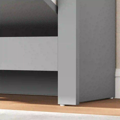 Shoe Storage Cabinet, 2 Flip Drawers, Adjustable Shelves, Light Grey Shoe Storage Cabinets & Racks at Gallery Canada