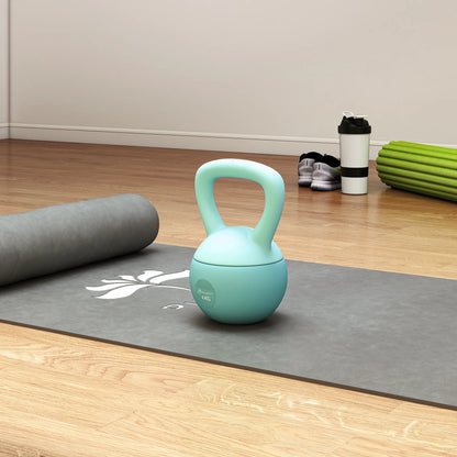 9 lb Soft Kettlebell, Sand Filled Weight w/ Grip Handle, Kettlebell Weight for Full Body Workout, Green