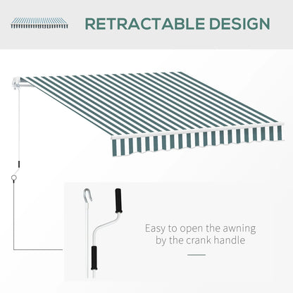 Retractable Patio Awning 8x7 ft, Water Resistant UV Aluminum Frame Deck Awnings at Gallery Canada