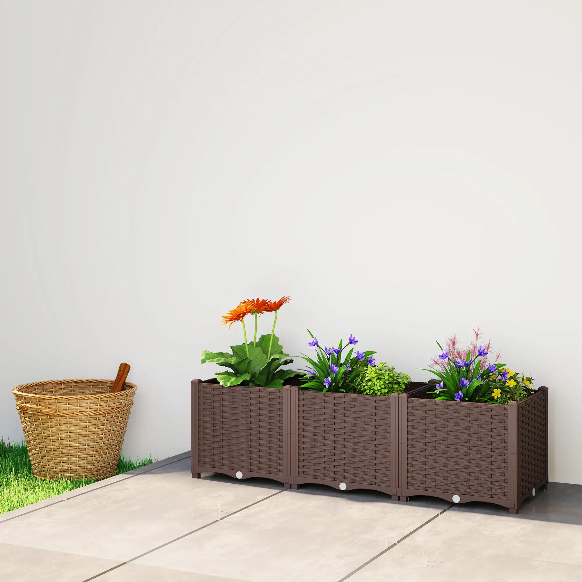 Plastic Raised Garden Bed With Legs, Self Watering Elevated Planter Boxes Raised Garden Beds at Gallery Canada