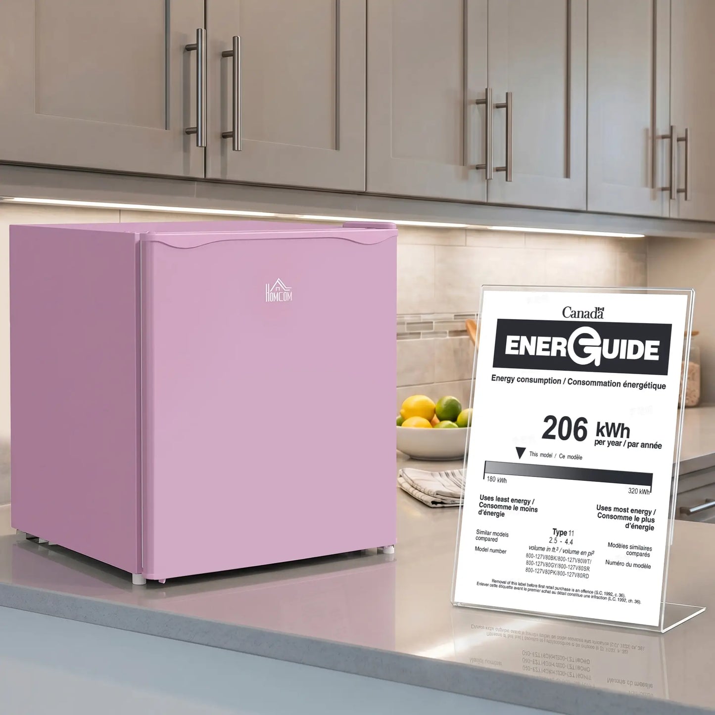 1.1 Cu. Ft. Mini Freezer, Compact Upright, Reversible Door, Pink Small Kitchen Appliances at Gallery Canada