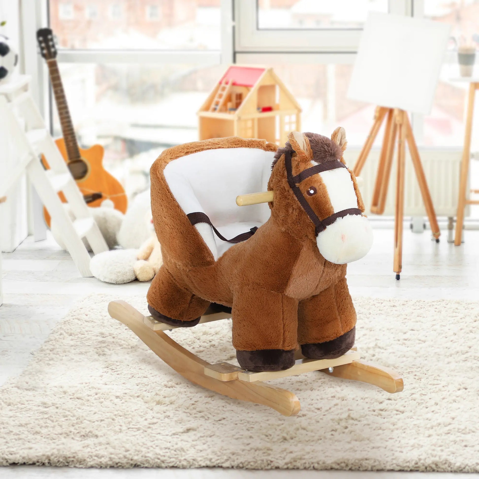 Plush Baby Rocking Horse, Animal Rocker for Toddlers 18-36 Months Rocking Horses at Gallery Canada